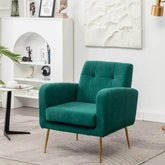 Emerald Tufted Luxe Velvet Lounge Chair